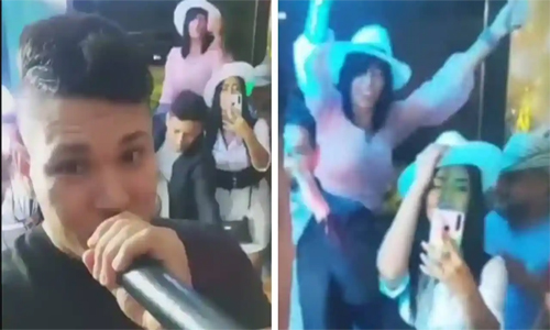 Mujer cae de segundo piso durante una fiesta y el video se vuelve viral ...